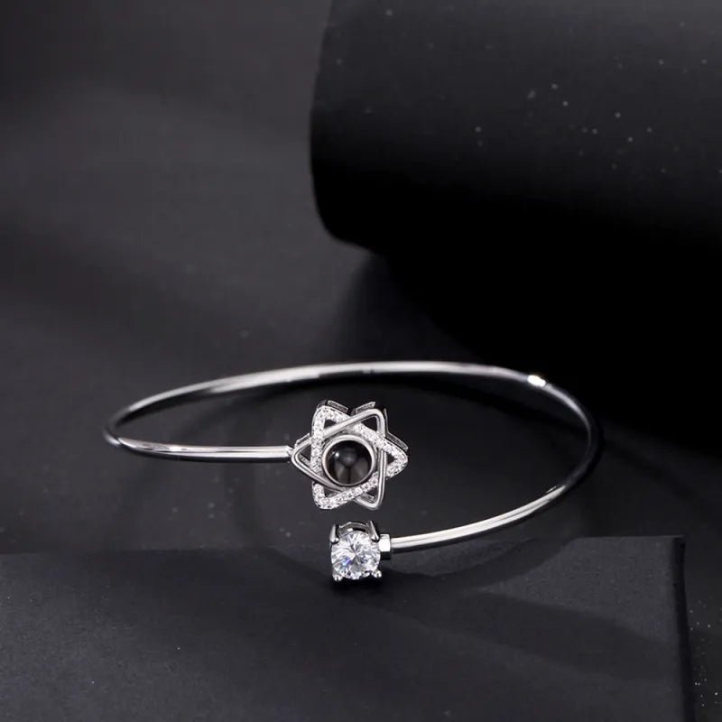 Custom Projection Bracelet Personalized Photo Bracelet Heart Jewelry Gift for Her - Coolpeacock