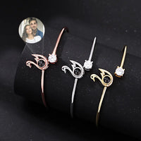 Custom Projection Bracelet Personalized Photo Bracelet Heart Jewelry Gift for Her - Coolpeacock