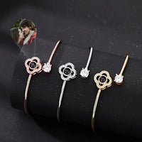 Custom Projection Bracelet Personalized Photo Bracelet Heart Jewelry Gift for Her - Coolpeacock