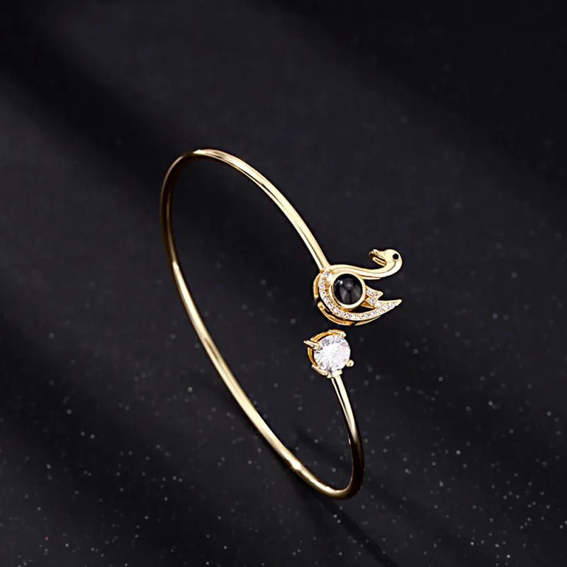 Custom Projection Bracelet Personalized Photo Bracelet Heart Jewelry Gift for Her - Coolpeacock