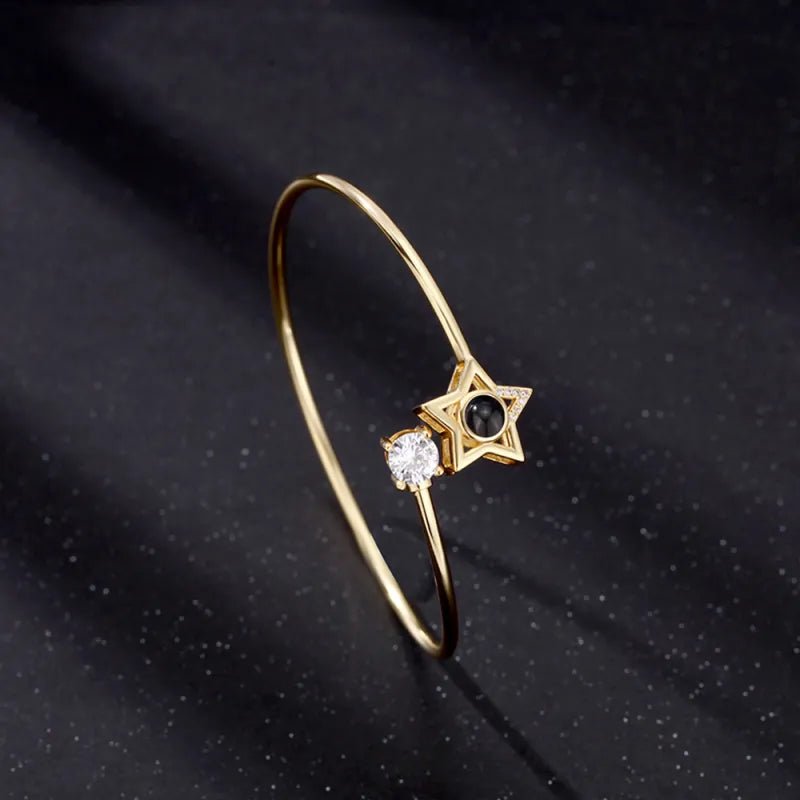 Custom Projection Bracelet Personalized Photo Bracelet Heart Jewelry Gift for Her - Coolpeacock