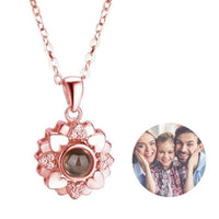 Customized Heart Flower Projection Necklace - Coolpeacock