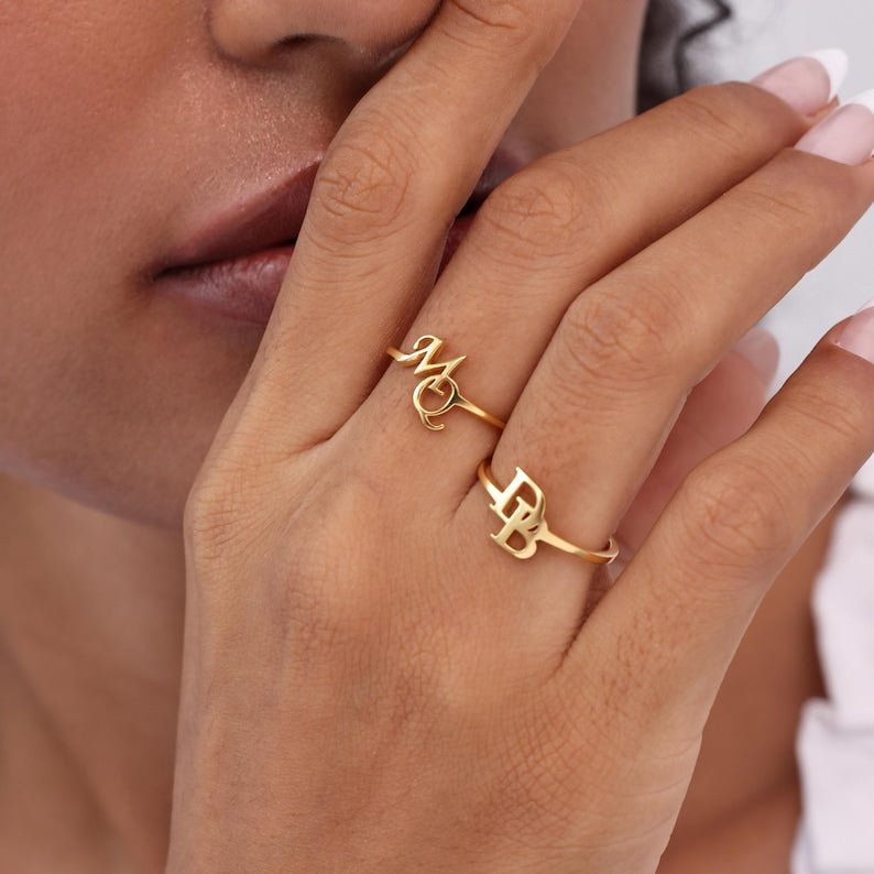 Customized Initial Open Ring - KIAHMILLA