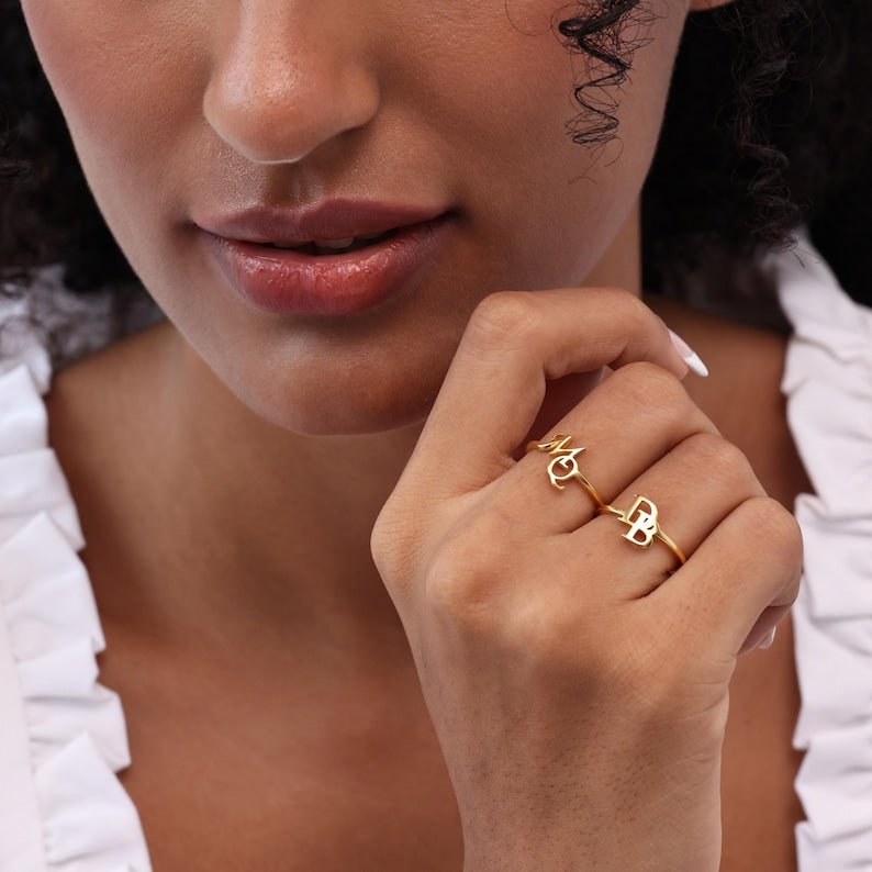 Customized Initial Open Ring - KIAHMILLA