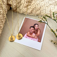 Customized Round Photo Engraving Necklace - KIAHMILLA