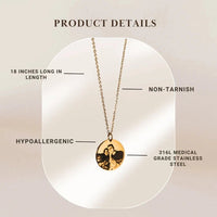Customized Round Photo Engraving Necklace - KIAHMILLA