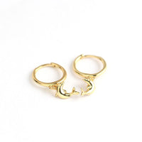Cute Animal Dolphin 925 Sterling Silver Hoop Earrings - KIAHMILLA