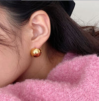 Cute Round Ball 925 Sterling Silver Stud Earring(Single) - KIAHMILLA