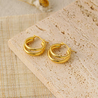 Daily Triple Circles 925 Sterling Silver Hoop Earrings - KIAHMILLA