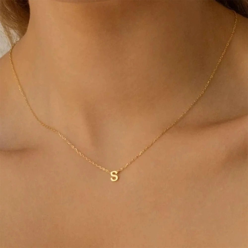 Delicate Initial Letter Necklace - KIAHMILLA