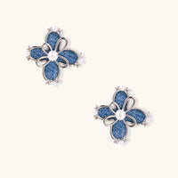 Denim Bloom Studs - KIAHMILLA