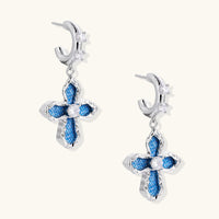 Denim Cross Drops - KIAHMILLA