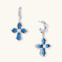 Denim Cross Drops - KIAHMILLA