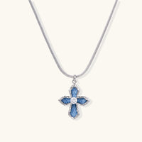 Denim Cross Necklace - KIAHMILLA