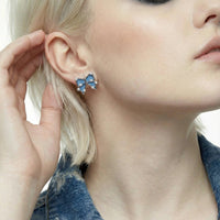 Denim Dreams Bow Earrings - KIAHMILLA