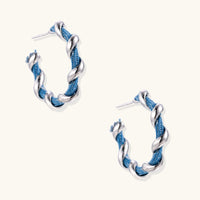 Denim Twist Hoops - KIAHMILLA