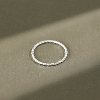 Diamond Cut Faceted Geometric Slim Knuckle Ring Silver S925 Sterling Silver Fine Stacking Ring - KIAHMILLA