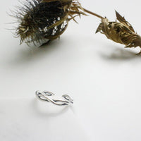 Double Twist Adjustable 925 Sterling Silver Ring - KIAHMILLA