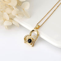 Personalized Mom Projection Heart Necklace 925 Sterling Silver