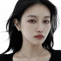 Elegant and Stylish Earrings Featuring a Multi Faceted Butterfly Silhouette in Minimalist 925 Sterling Silver Stud Earrings - KIAHMILLA