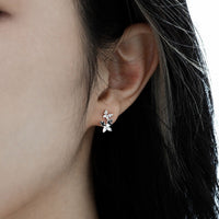 Elegant and Stylish Earrings Featuring a Multi Faceted Butterfly Silhouette in Minimalist 925 Sterling Silver Stud Earrings - KIAHMILLA