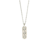 Elegant CZ Geometry CZ Star Tag 925 Sterling Silver Necklace - KIAHMILLA