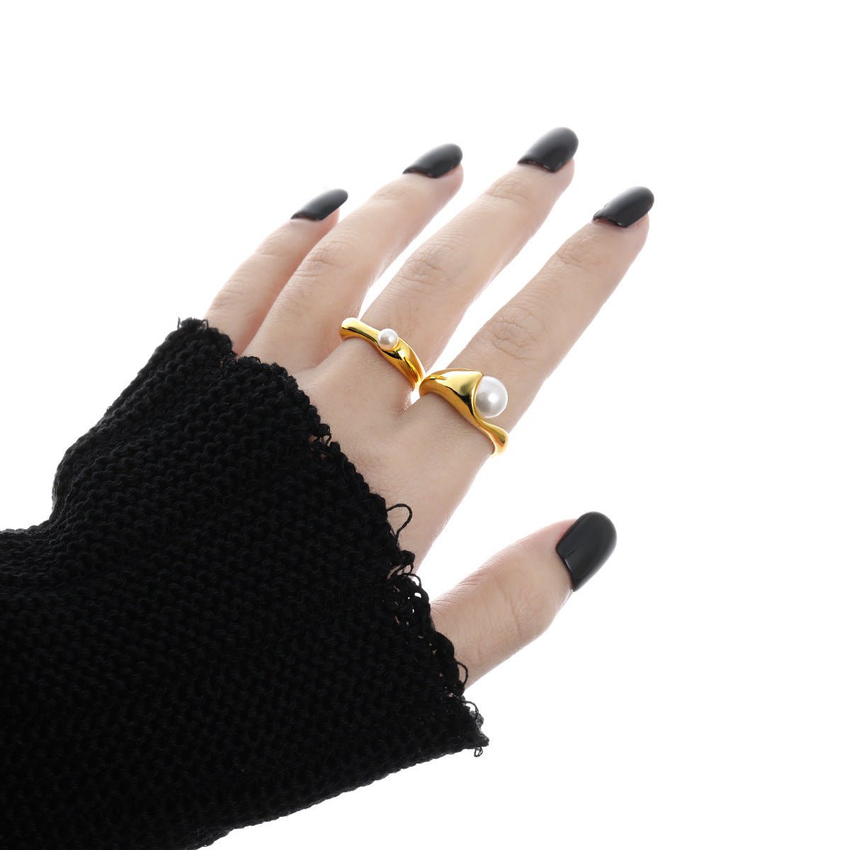 Elegant Geometric Design Shell Pear 925 Sterling Silver Adjustable Ring for Women Unique Style Modern Fashion Jewelry Anniversary Gift - KIAHMILLA