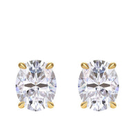 Elegant Geometric Moissanite 18K Gold Plated 925 Sterling Silver Stud Earrings - KIAHMILLA