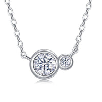 Elegant Moissanite Geometric Design 925 Sterling Silver Pendant Necklace - KIAHMILLA