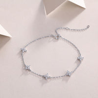 Elegant Moissanite Geometric Star Design S925 Sterling Silver Fashion Bracelet - KIAHMILLA