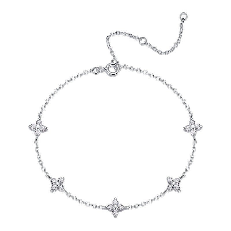 Elegant Moissanite Geometric Star Design S925 Sterling Silver Fashion Bracelet - KIAHMILLA