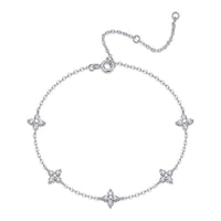 Elegant Moissanite Geometric Star Design S925 Sterling Silver Fashion Bracelet - KIAHMILLA