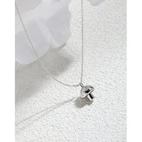 Elegant Mushroom 925 Sterling Silver Chain Pendant Necklace - KIAHMILLA