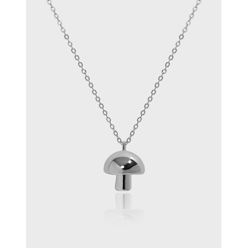 Elegant Mushroom 925 Sterling Silver Chain Pendant Necklace - KIAHMILLA