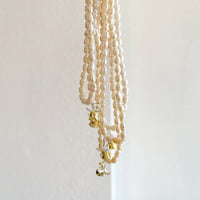 Elegant Natural Pearls Rose FLower 925 Sterling Silver Necklace - KIAHMILLA