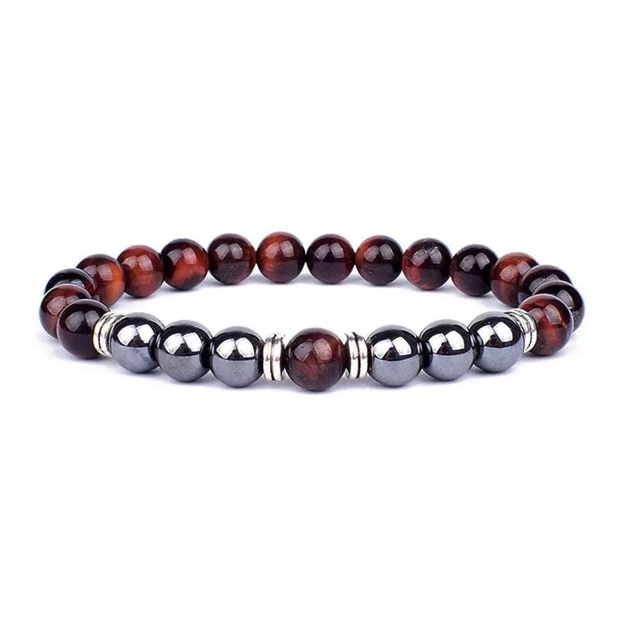 Elegant Natural Stone Bracelet: Tiger Eye & Agate - Coolpeacock
