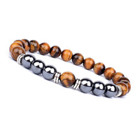 Elegant Natural Stone Bracelet: Tiger Eye & Agate - Coolpeacock