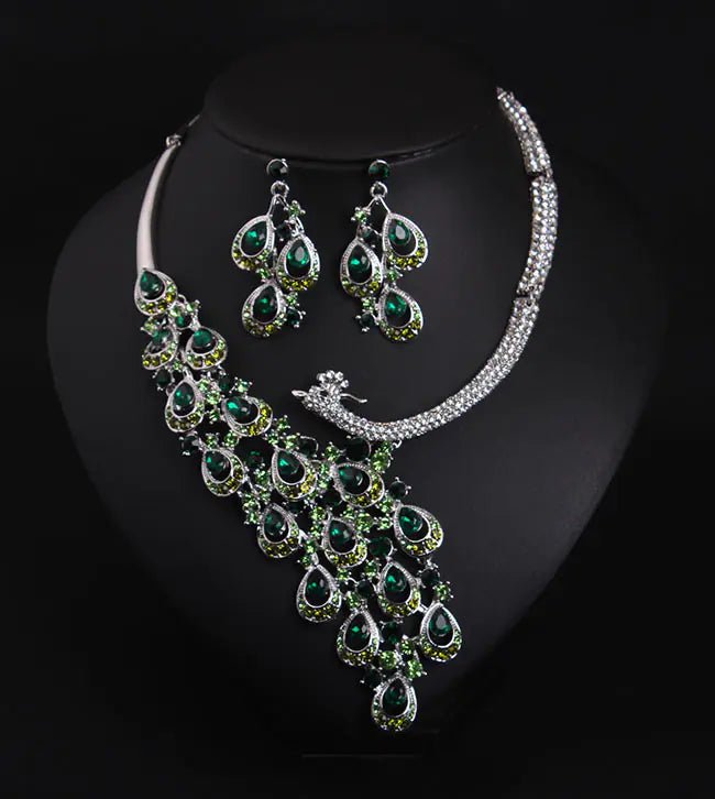 Elegant Peacock Bridal Jewelry Set - Coolpeacock
