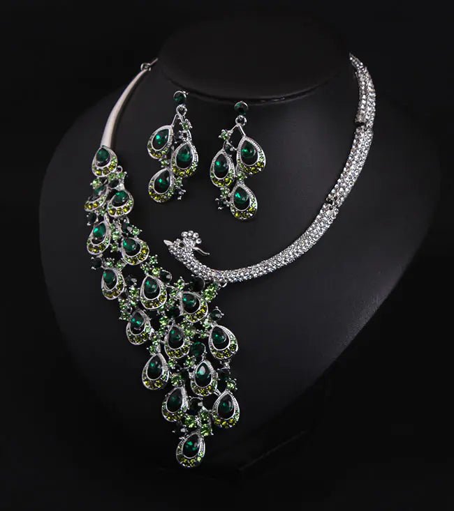 Elegant Peacock Bridal Jewelry Set - Coolpeacock