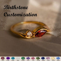 Elegant Wave Birthstone Ring - KIAHMILLA