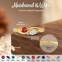 Elegant Wave Birthstone Ring - KIAHMILLA
