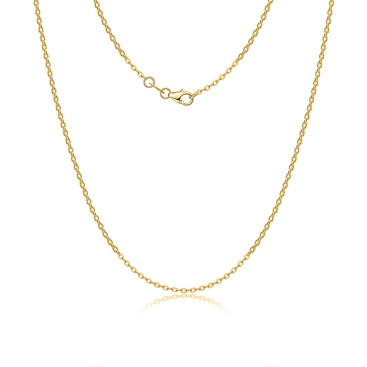 Elegant Women Fashionable Simple Style Geometric Design 925 Sterling Silver Chain Necklace - KIAHMILLA