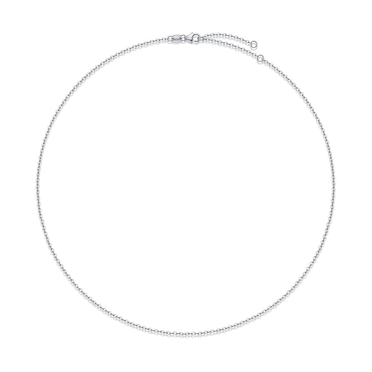 Elegant Women Fashionable Simple Style Geometric Design 925 Sterling Silver Chain Necklace - KIAHMILLA