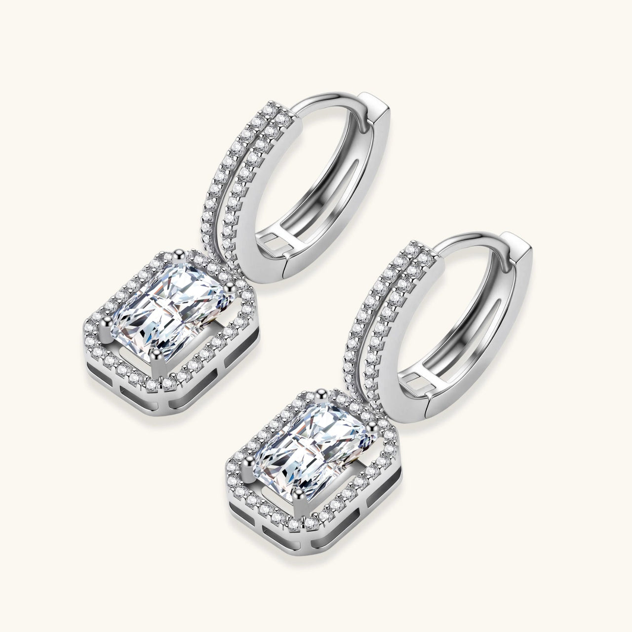 Emerald Cut Moissanite Drops - KIAHMILLA