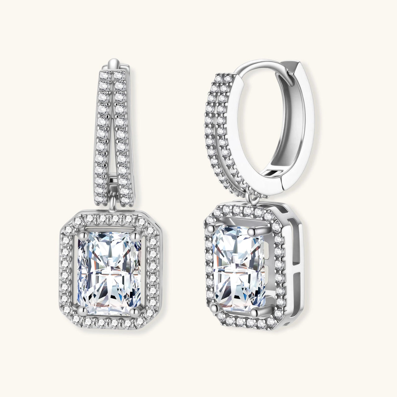 Emerald Cut Moissanite Drops - KIAHMILLA