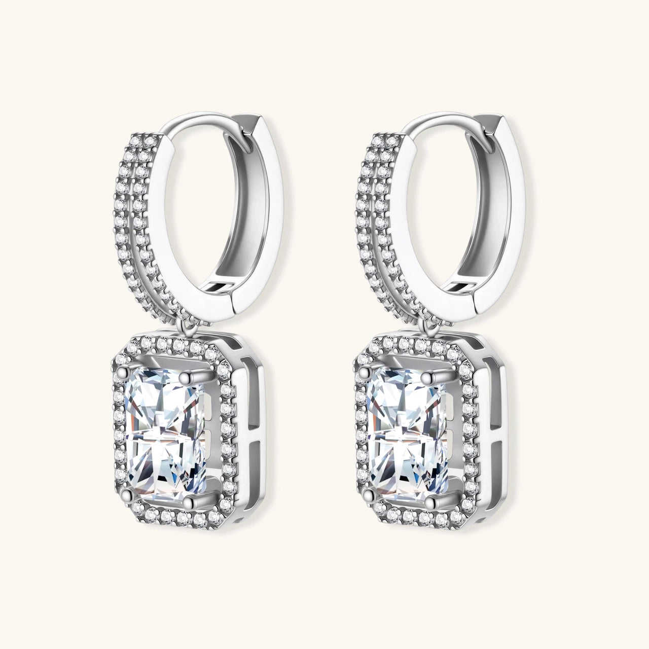 Emerald Cut Moissanite Drops - KIAHMILLA