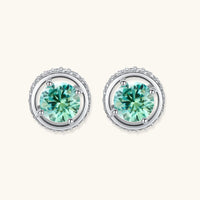 Emerald Spark Halo Studs - KIAHMILLA