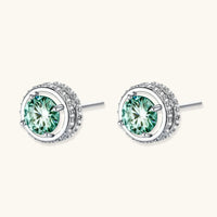 Emerald Spark Halo Studs - KIAHMILLA