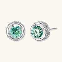 Emerald Spark Halo Studs - KIAHMILLA