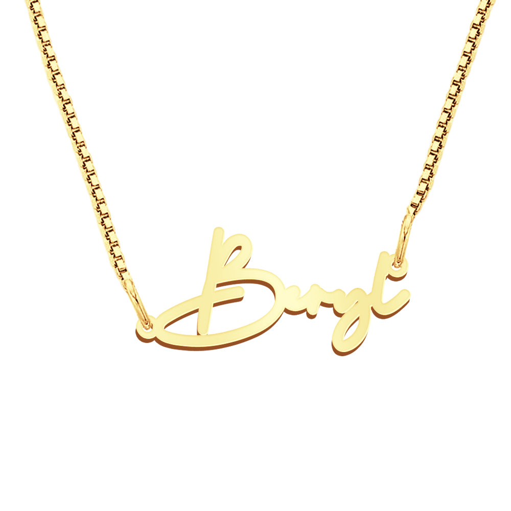 Name Necklace with Box Chain